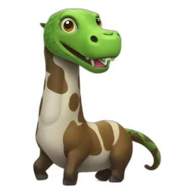 Serpent sur une vache sticker