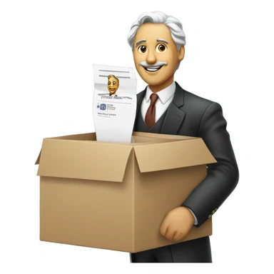 rich man voting, putting paper in box sticker