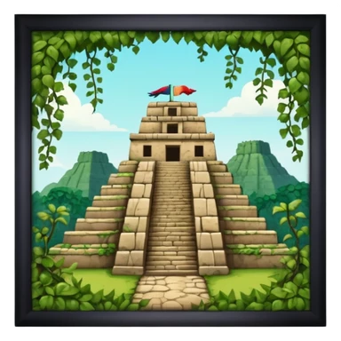 mayan ruins mexico sticker
