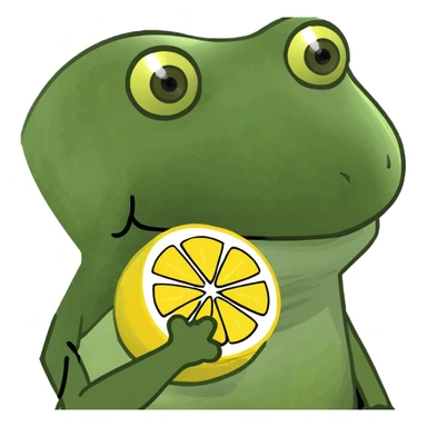 World map in the shape of a lemon sticker