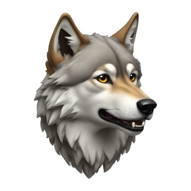 howling wolf realistic sticker