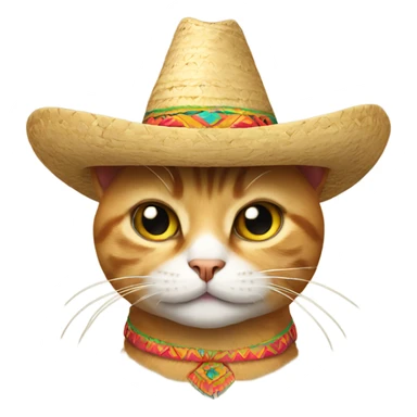 cat wearing a sombrero  sticker