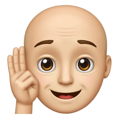 face with a frown but hand coming up on the face making a smile  sticker