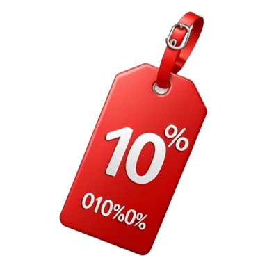 Discount tag with percent symbol sticker