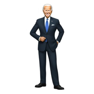 joe biden but he's wearing an suit thats invisible sticker
