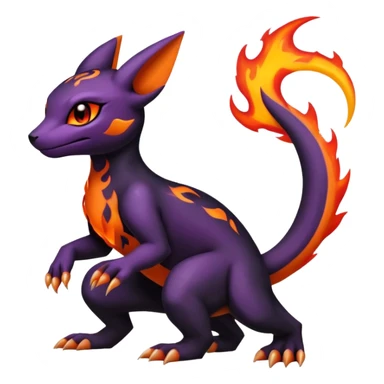 Salandit-Umbreon-Charmeleon-Fakémon-hybrid-creature (full body)  sticker