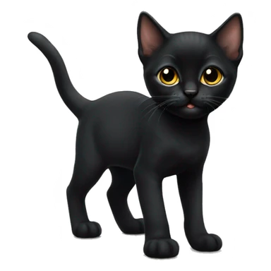 Black Bombay kitten sticker