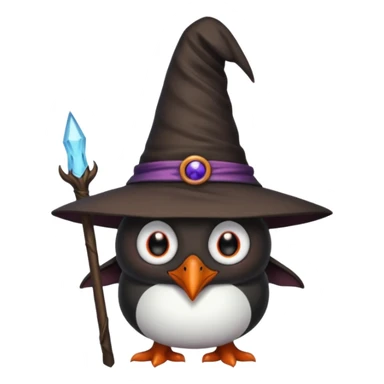 Demons Penguins with Witch Hat sticker