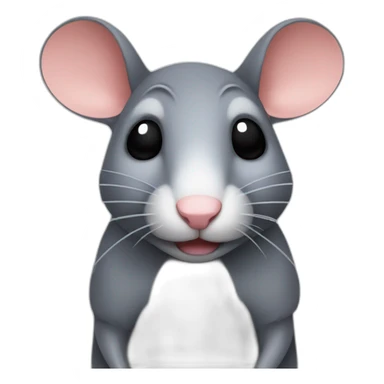 Rat pull his ears sticker