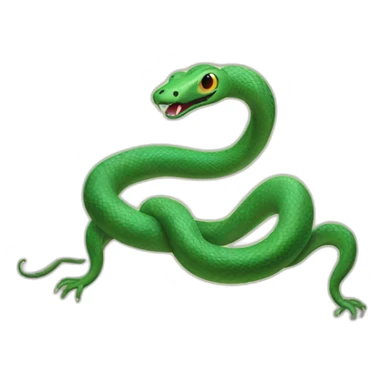 dancing snake with legs sticker