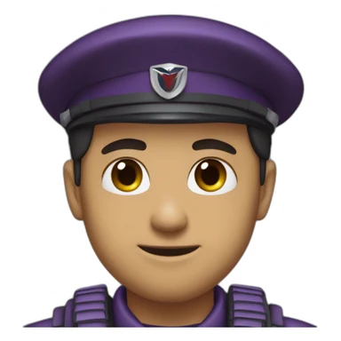 A military pilot with dark purple pilot helmet do this 👍🏻  sticker