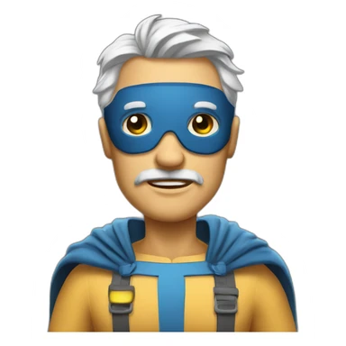 shabby man super hero sticker