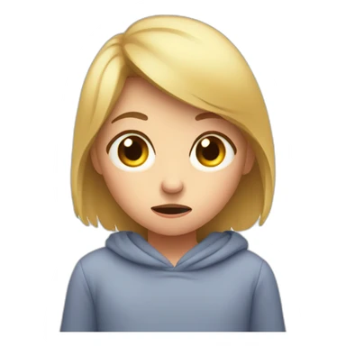 kid annoyed at mum sticker