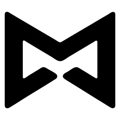 Misfit logo, bold, simple, iconic, flat black and white style sticker