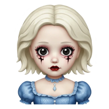 Glitter sweet horror doll sticker