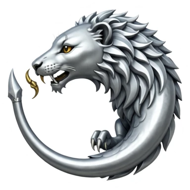 Silver Elder Scrolls Online Lion eating its tail Ouroboro sticker