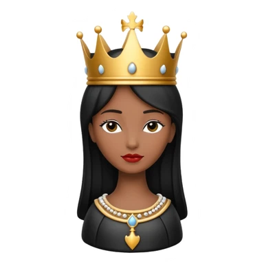 black queen chess piece emoji, elegant, crown top sticker