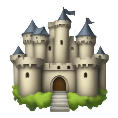 A castle built on an apple sticker