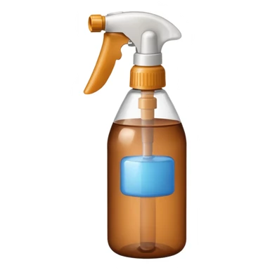 spray bottle brown colored sticker