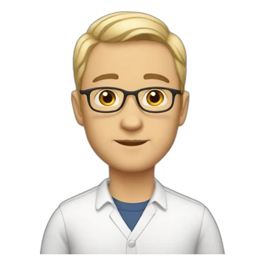 teacher, white, no glasses, short hair, man sticker