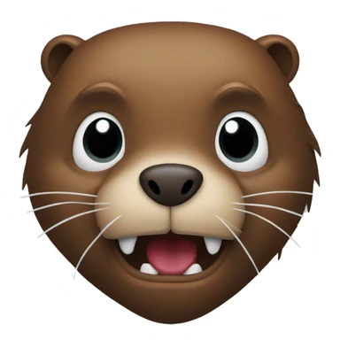 Beaver coping emoji „scared“  sticker
