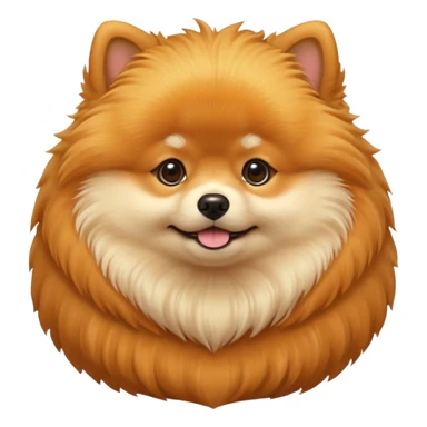 Create a golden pomeranian, all cute and chubby  sticker