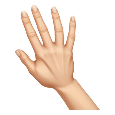 A hand and the thumb, index and middelfinger are stretched sticker