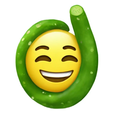 smiley relaxing wearing cucumbers  sticker