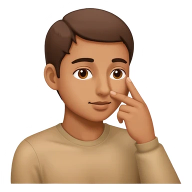 Touching nose sticker