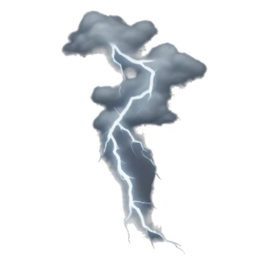 thunder lightning black sticker