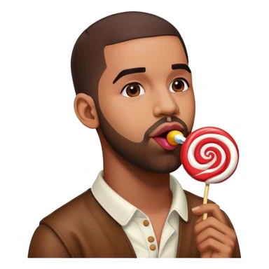 drake licking a lollipop  sticker