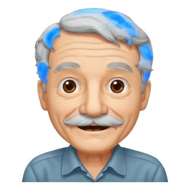 black mustache old man,Big black mustache. sticker