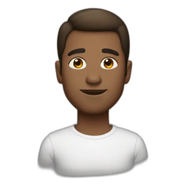 Beats Man brown hair with sticker