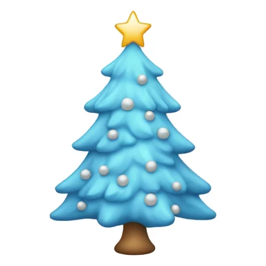 Light Blue Christmas tree sticker