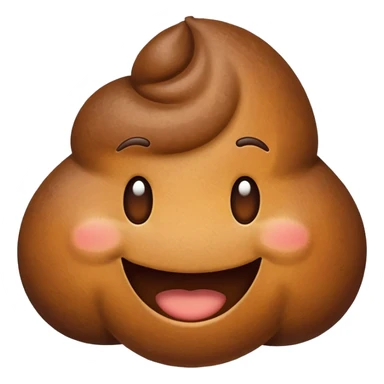 poop emoji with smiling face sticker