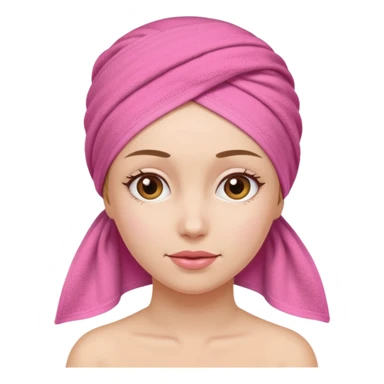 Woman with pink towel on head sticker