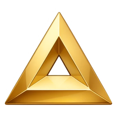 A golden triangle shap V in the middle sticker