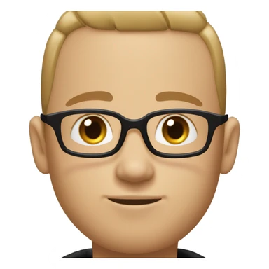 boy with very light brown skin, buzz cut, no facial hair, wearing a smart black quarter zip jumper with white t shirt underneath. sticker