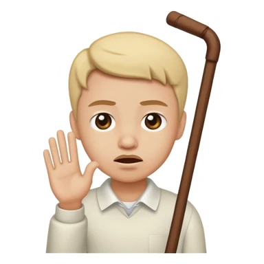 cartoon character with Resentment - bitter indignation at having been treated unfairly - waving cane sticker