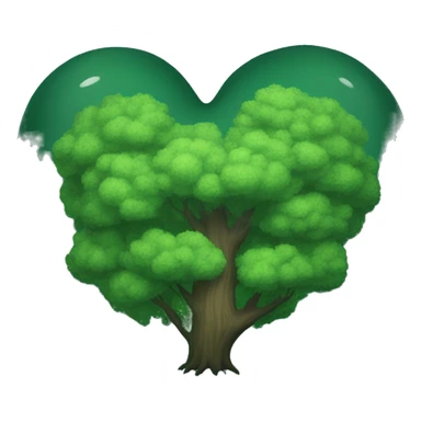 Forest green heart sticker