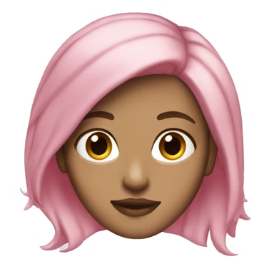 white girl pink hair sticker