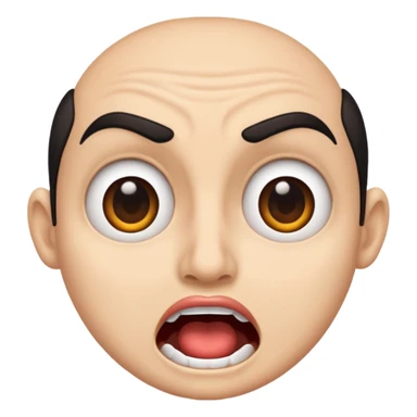 this emoji “😦” with mad eyebrows sticker