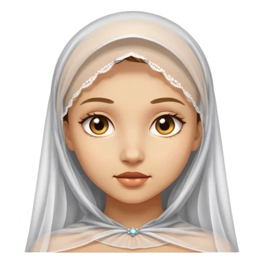 beautiful girl wearing a veil sticker