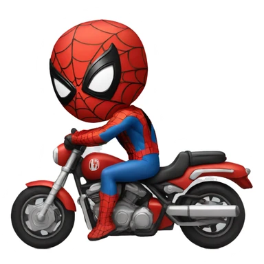 Spider-Man on a motorcycle sticker