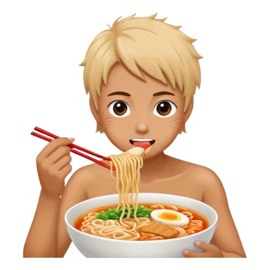 Me in Japan eating ramen sticker