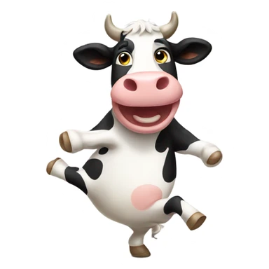 Cow dancing sticker