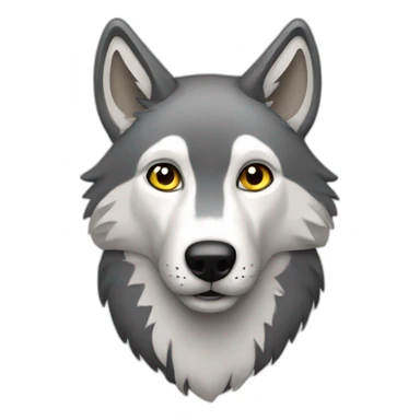 Loup sur chat sticker