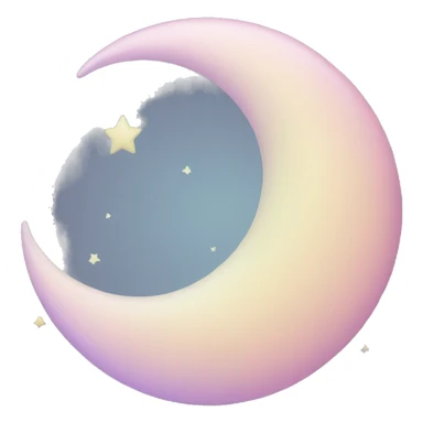 Pastel Crescent moon sticker