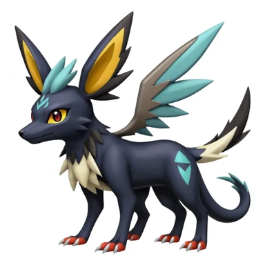 Nargacuga-Umbreon-Noivern-Silvally-Pokémon-Fakémon-fusion (full body) sticker
