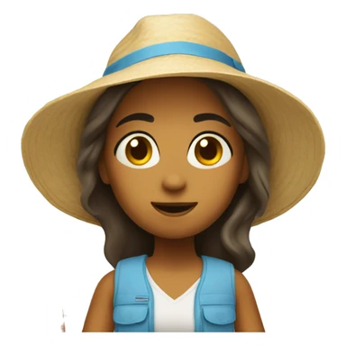 Girl tourist at the beach sticker